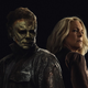 Michael Myers and Laurie Strode in a poster for Halloween Ends.